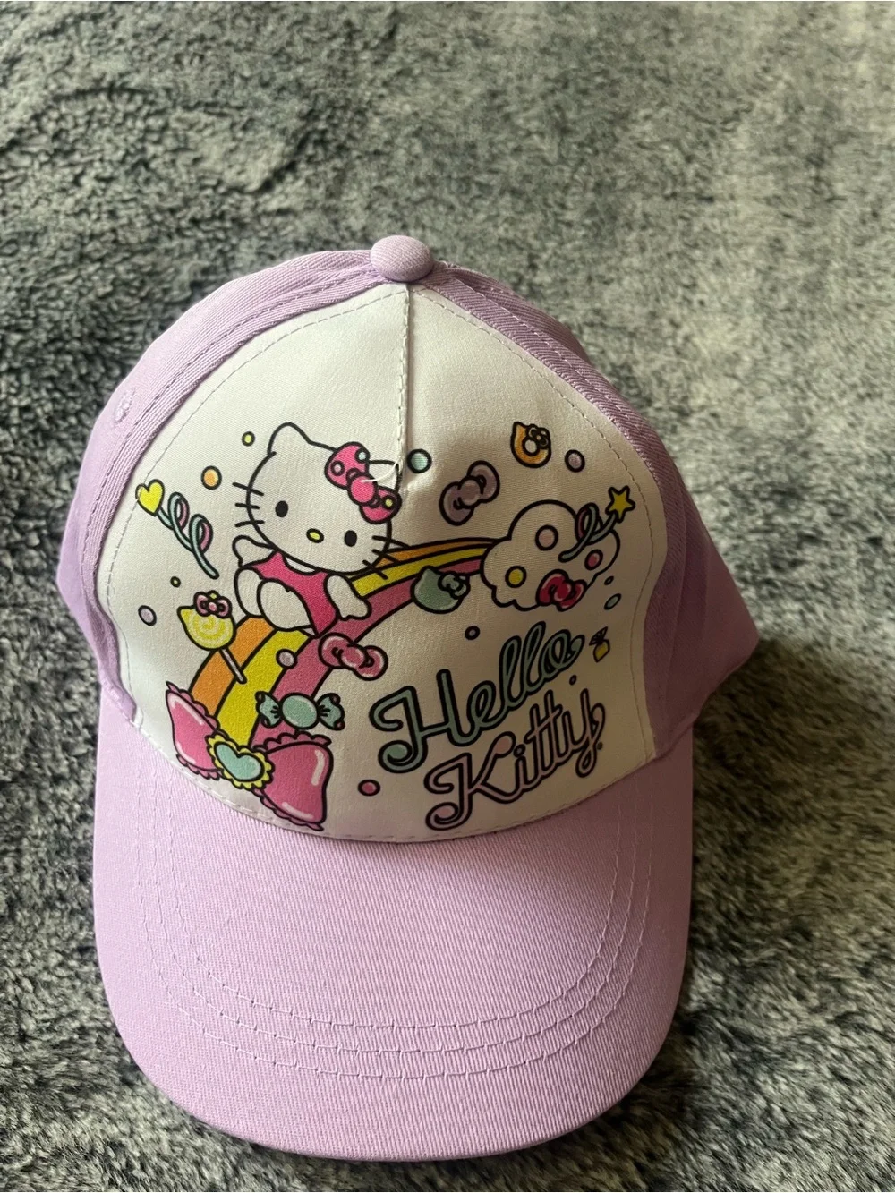 Hello Kitty Pastel Pink Graphic Baseball Cap